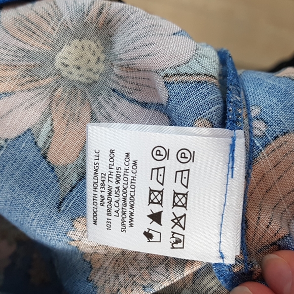 Bursting with Optimism Dark Blue Floral Fit & Flare Sundress by Modcloth Size 4 - Picture 10 of 10